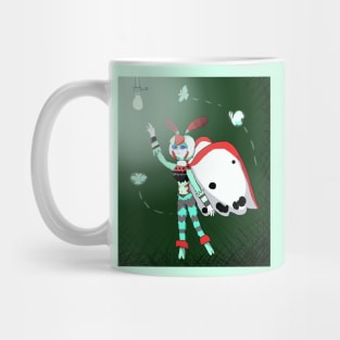 Mothwoman (mint, red, and black) Mug